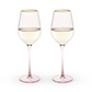 Rose Crystal White Wine Glass Set - Mellow Monkey