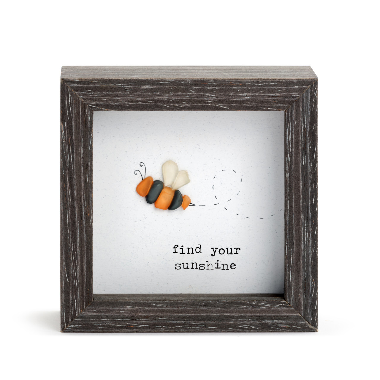 Find Your Sunshine - Sharon Nowlan Shadow Box - 4 x 4 in - Mellow Monkey