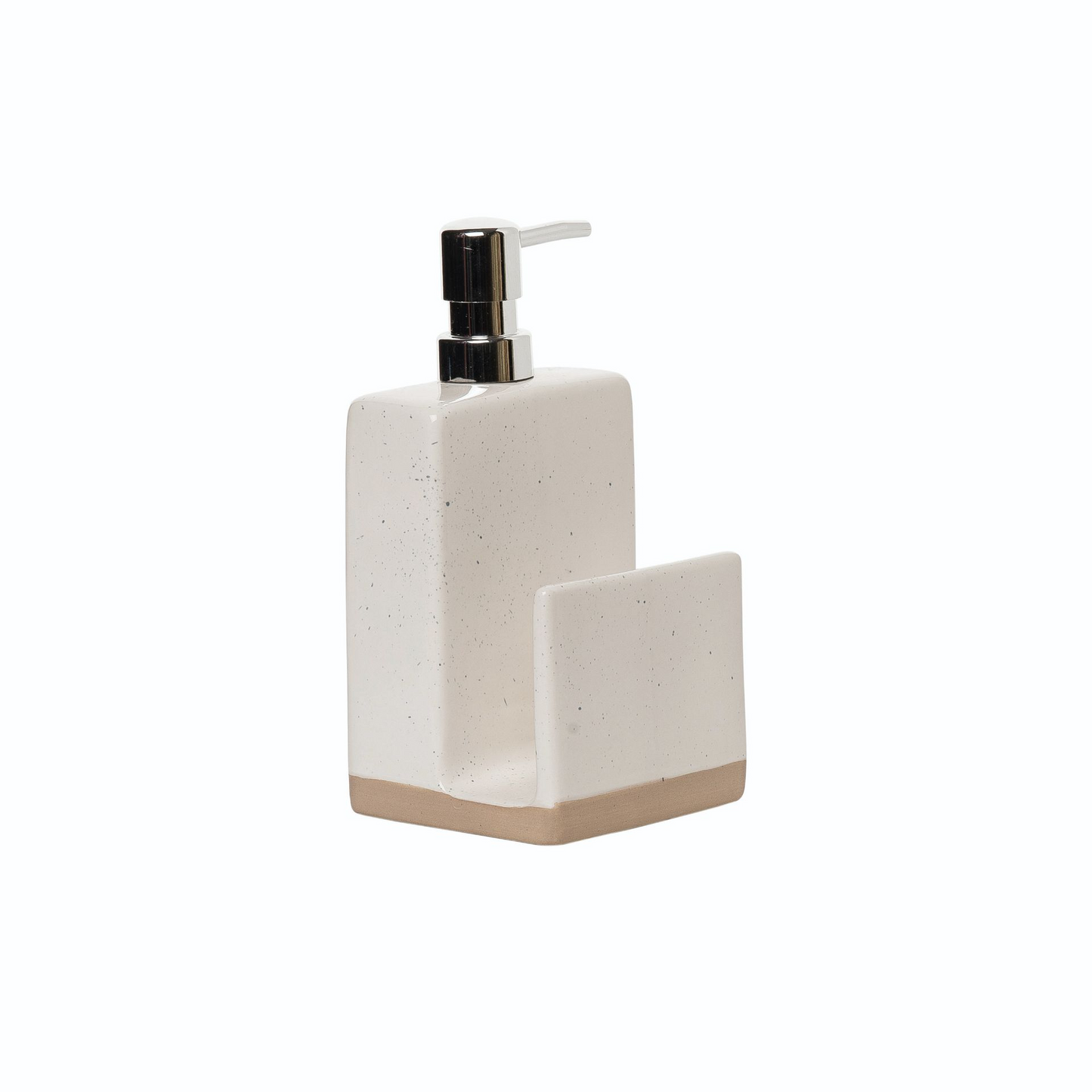 Stoneware Soap Pump - White - 7.5-in - Mellow Monkey