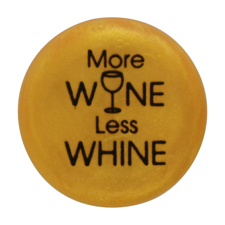 More Wine Less Whine - Capabunga Wine Bottle Top Seal - Mellow Monkey