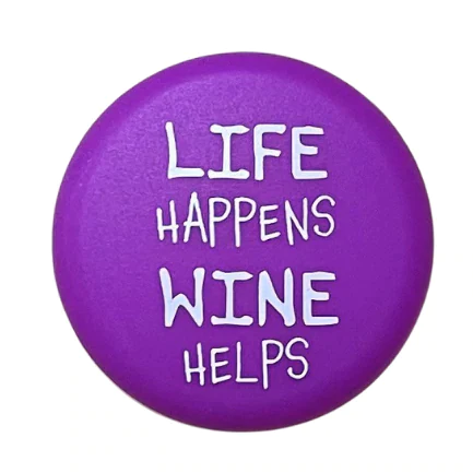 Life Happens, Wine Helps - Capabunga Wine Bottle Top Seal - Mellow Monkey