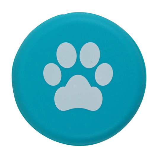 Teal and White Paw Print - Capabunga Wine Bottle Top Seal - Mellow Monkey