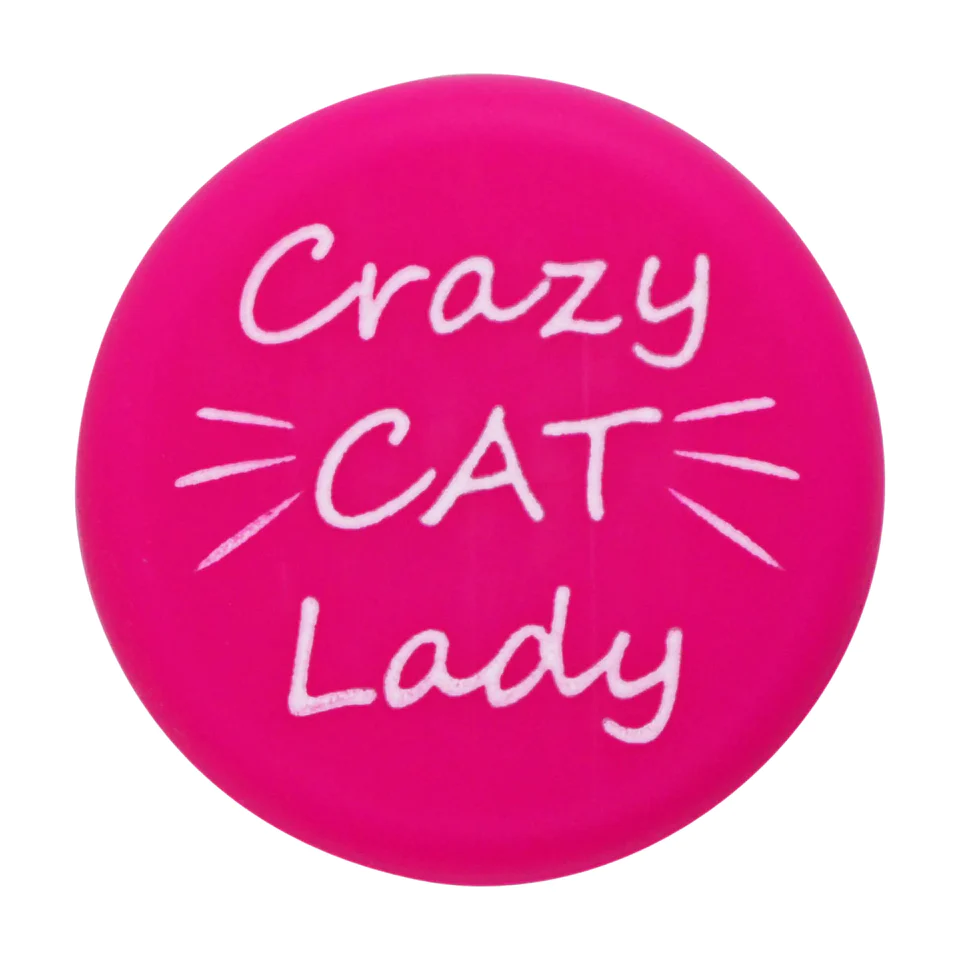 Crazy Cat Lady Pink - Capabunga Wine Bottle Top Seal - Mellow Monkey