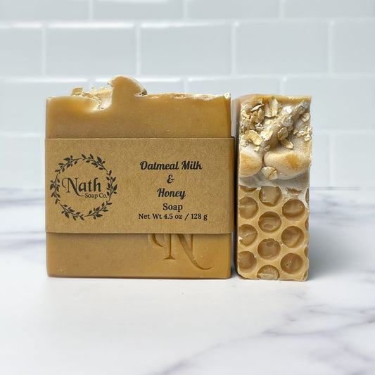 Oatmeal, Milk & Honey - Artisan Bar Soap from Nath Soap Co. - Mellow Monkey