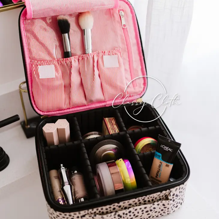 Mega Makeup Case - Quilted Black - 10-1/4-in - Mellow Monkey