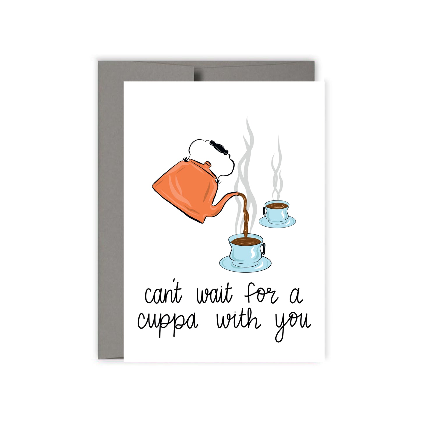 Can't Wait For A Cuppa With You Friendship Card - Mellow Monkey