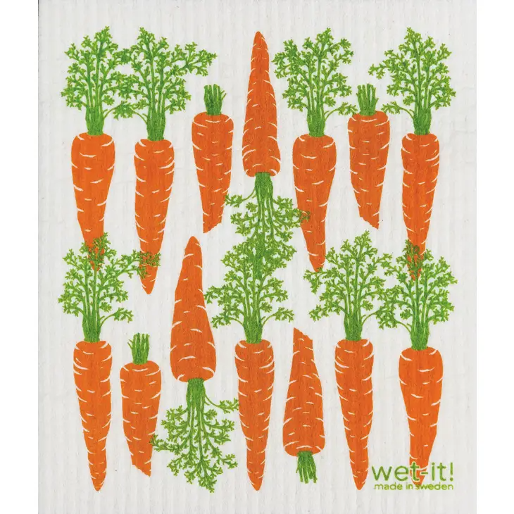 Carrots by Row - Swedish Reusable Wash Cloth - Mellow Monkey
