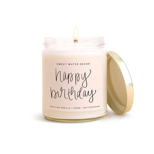 Sweet Water Decor - Happy Birthday Soy Candle - Mellow Monkey