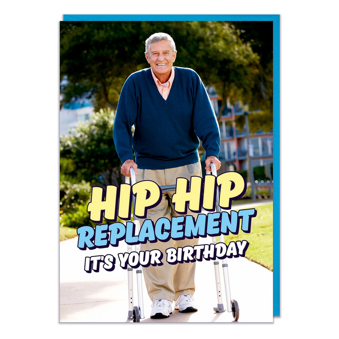 Hip Hip Replacement For Your Birthday - Birthday Greeting Card - Mellow Monkey