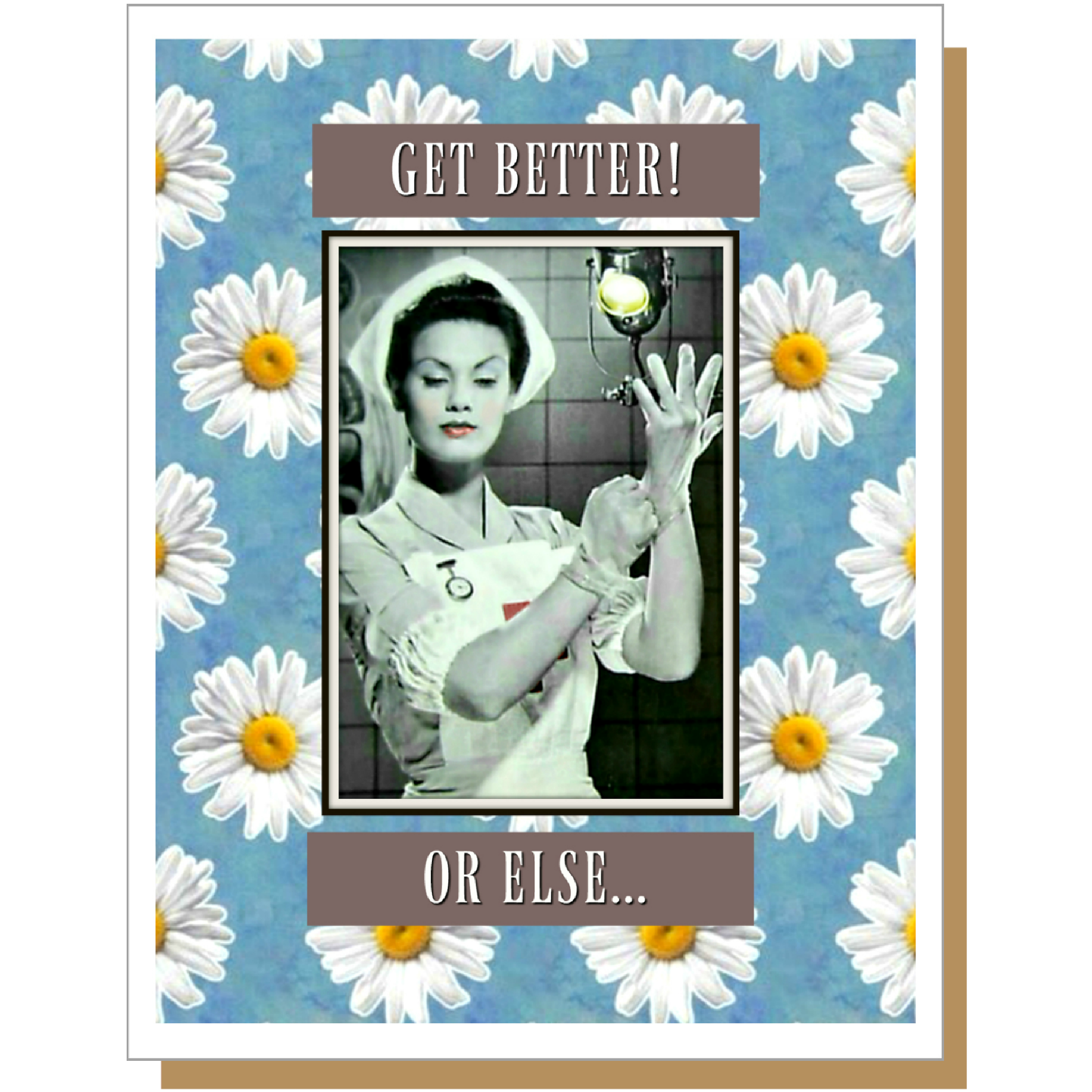Get Better!  Or Else - Get Well Greeting Card - Mellow Monkey