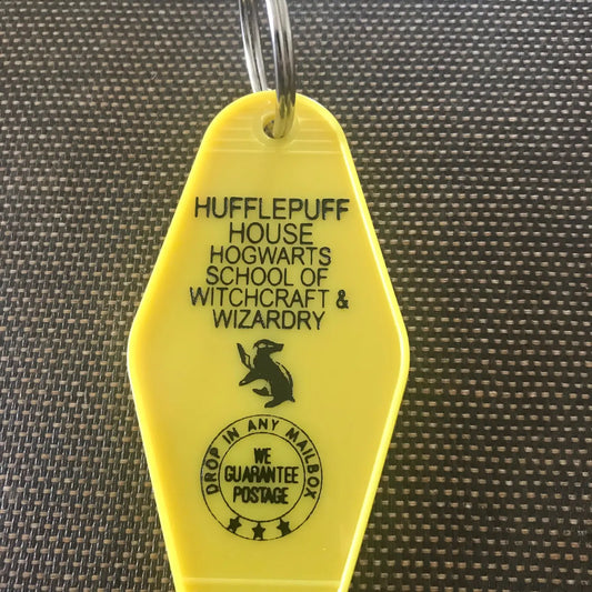 Motel Key Fob - Hogwart's House - Hufflepuff - Mellow Monkey