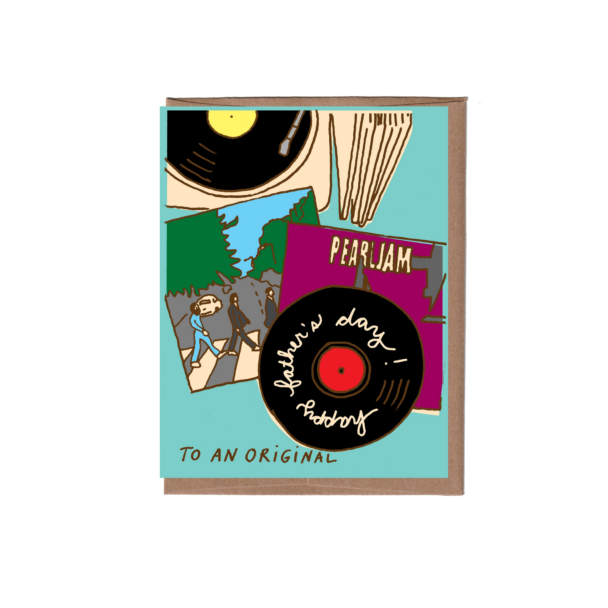 Vinyl Record - Father's Day Card - Mellow Monkey