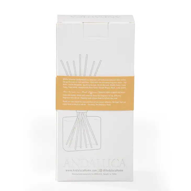 White Selenite & Sandalwood Reed Diffuser - Mellow Monkey