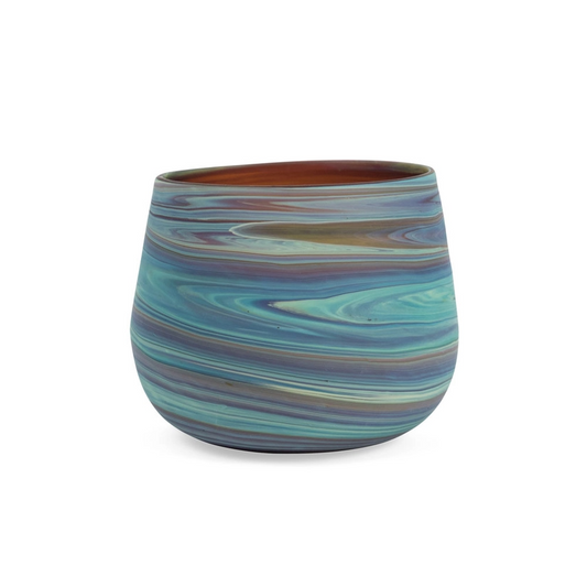 Phoenician Glass Tealight Holder - 2-3/4-in - Mellow Monkey