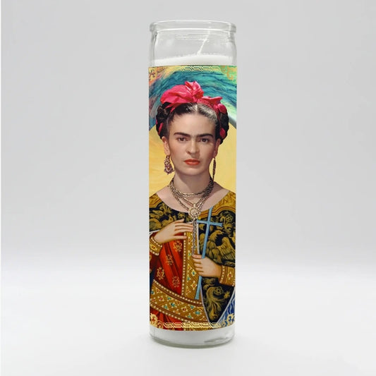 Frida  Prayer Candle - Unscented - 8-in - Mellow Monkey