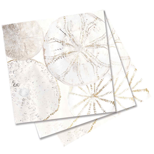 Coastal Seashells Cocktail Napkins - 20 Pack - Mellow Monkey