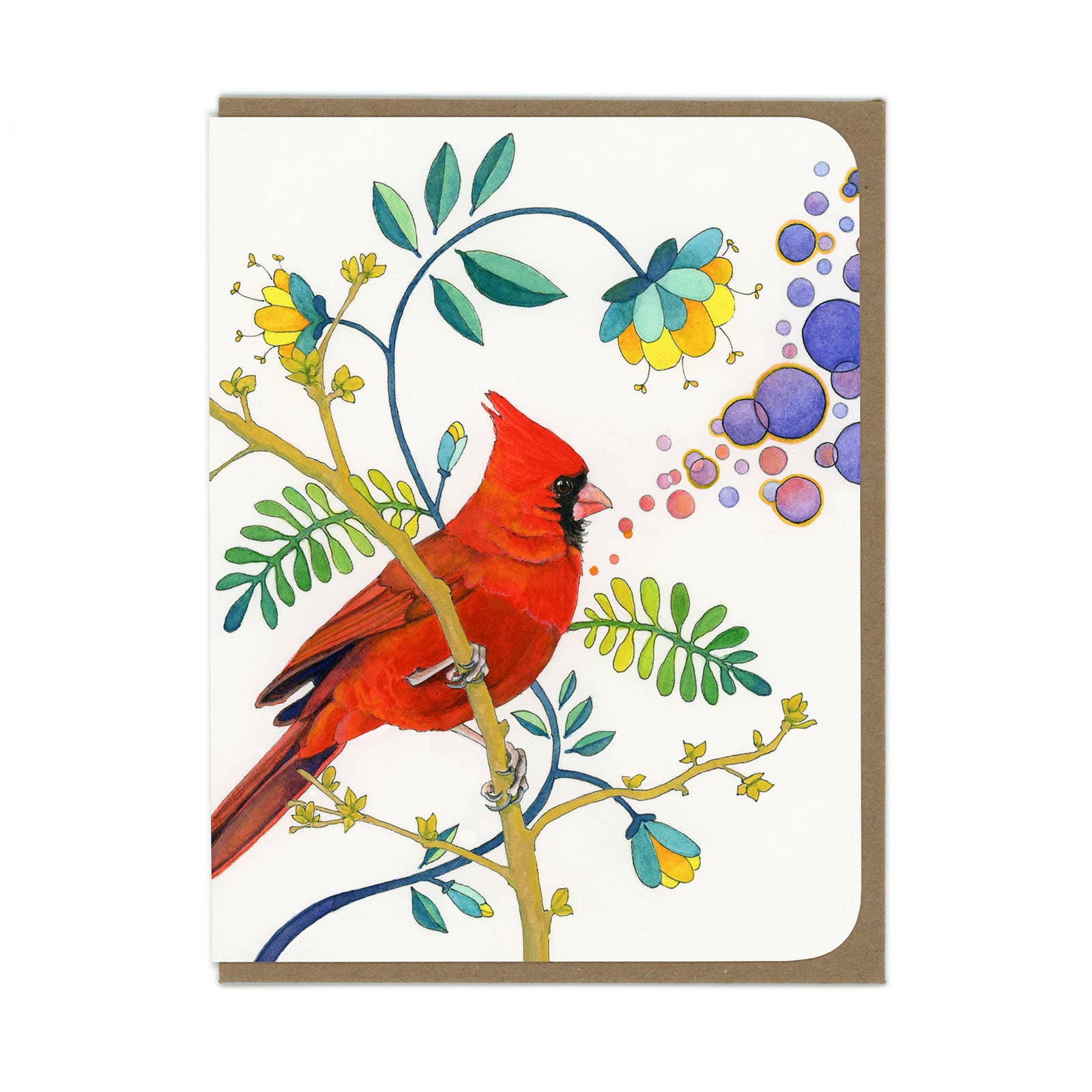 Cardinal Bird Greeting Card - Mellow Monkey