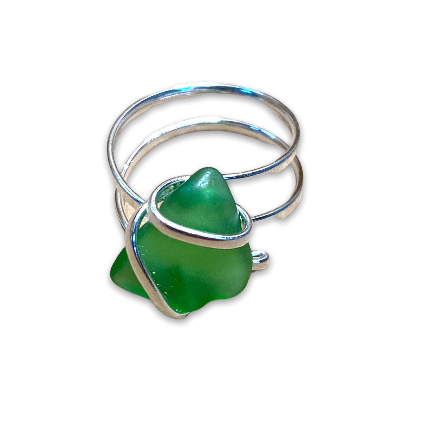 Seaglass Nugget Ring - Green - Mellow Monkey