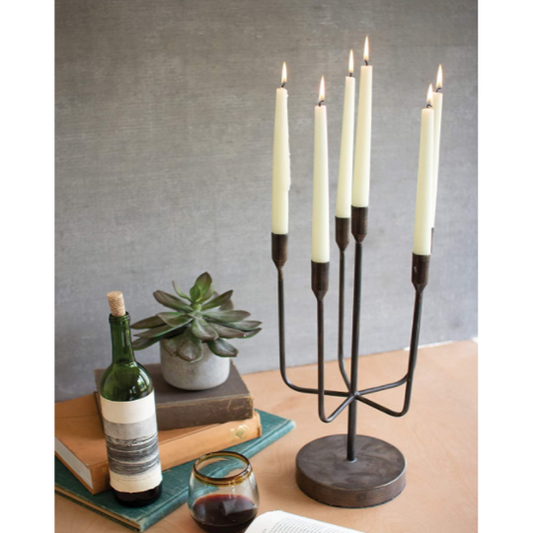Antique Brass Candelabra - 18-1/2-in. - Mellow Monkey