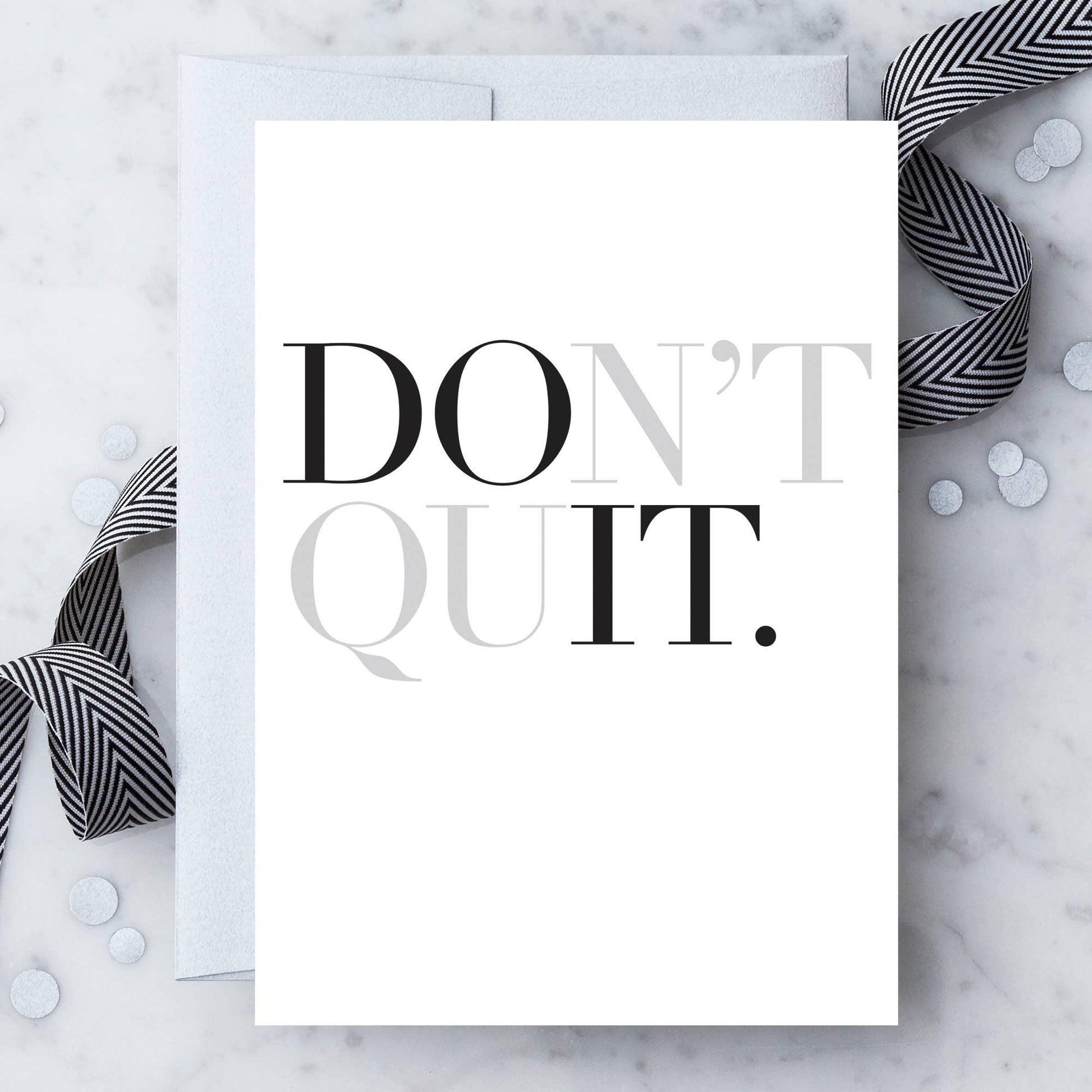 Don't Quit - Inspirational Greeting Card - Mellow Monkey