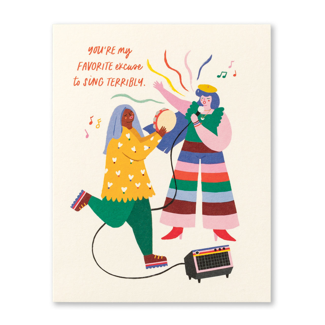 Love Muchly Greeting Card - Birthday - You're My Favorite Excuse to Sing Terribly - Mellow Monkey