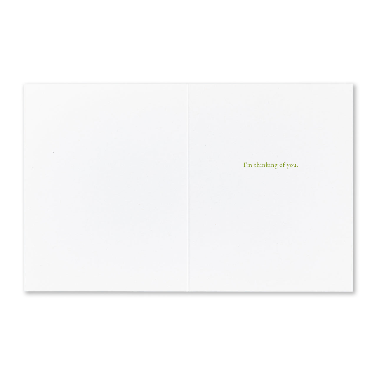 Positively Green Greeting Card - Encouragement -  "This is Not a Letter But My Arms Around You For a Brief Moment" - Katherine Mansfield - Mellow Monkey