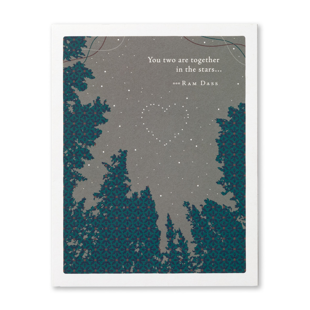 Positively Green Greeting Card - Wedding - “You two are together in the stars...” —Ram Dass - Mellow Monkey