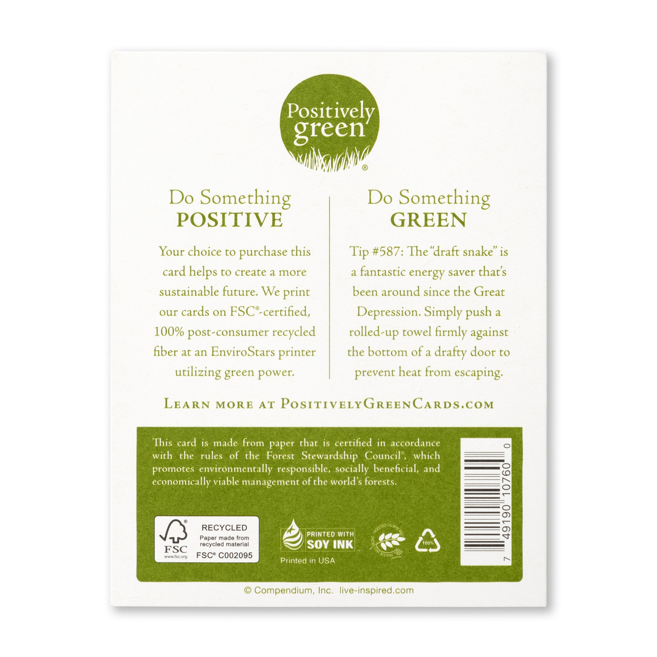 Positively Green Thank You Greeting Card - “...I am more than a little grateful to you…” —Lucian of Samosata - Mellow Monkey