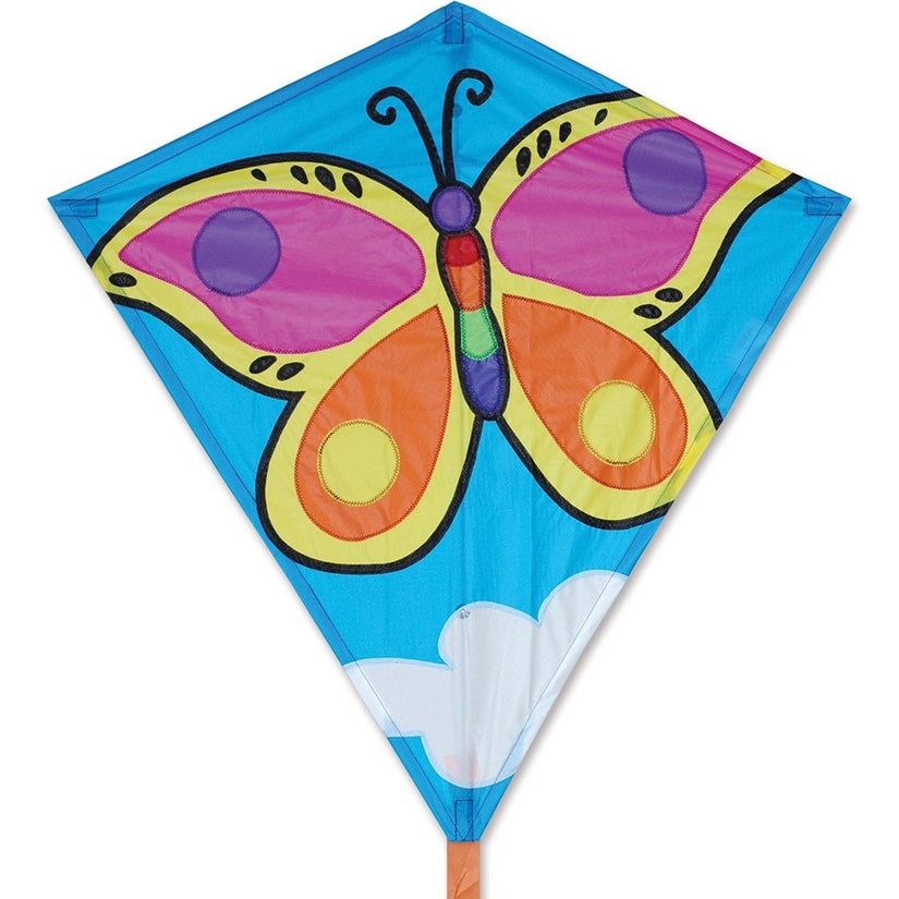 Brilliant Butterfly Fabric Kite - Diamond - 30-in - Mellow Monkey