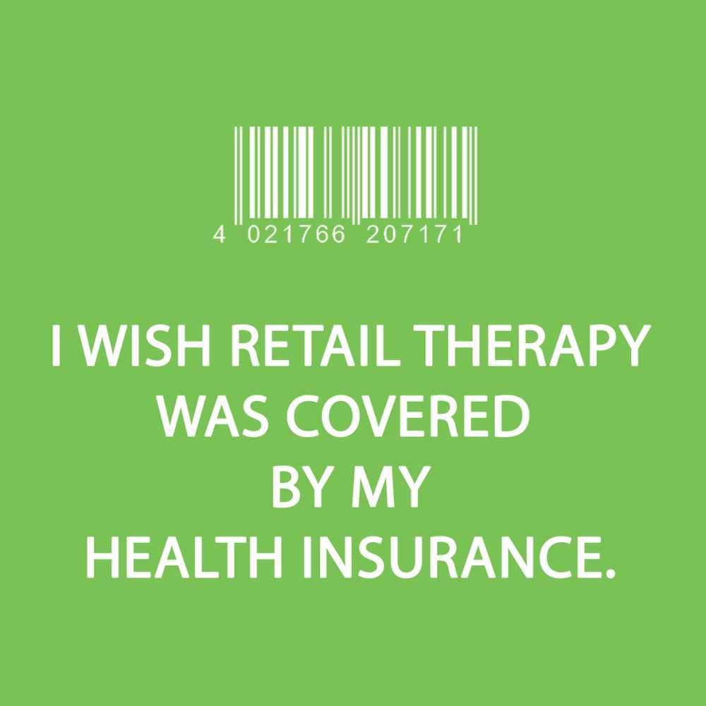 I Wish Retail Therapy Was Covered By My Health Insurance - Cocktail Napkins - Mellow Monkey