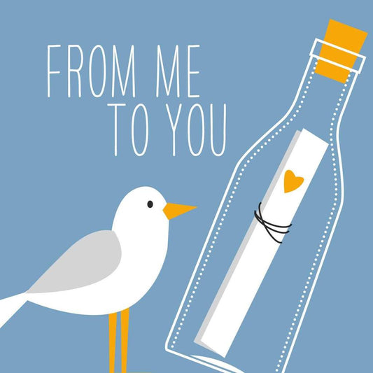 From Me To You (Gull with Message In A Bottle) - Cocktail Napkins - Mellow Monkey
