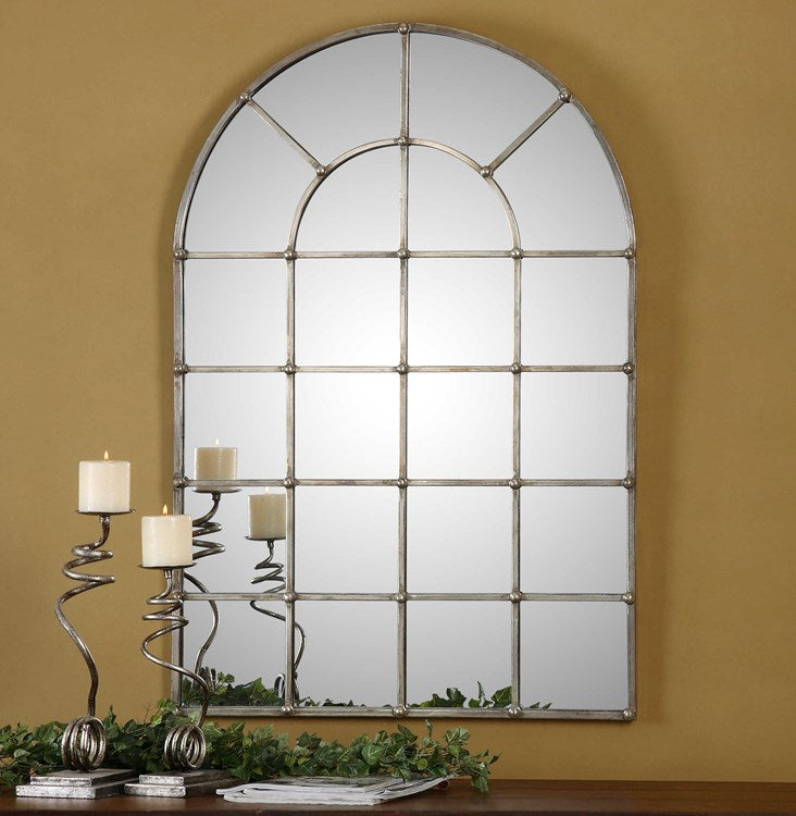 Barwell Arched Silver Mirror - 44-in - Mellow Monkey