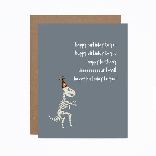 Birthday Fossil Card - Mellow Monkey