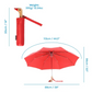 Red Compact Eco-Friendly Wind Resistant Umbrella dimensions