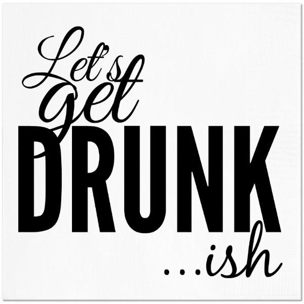 Twisted Wares - Funny Cocktail Napkins - LET'S GET DRUNKISH