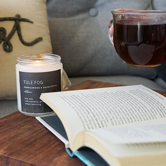 Sandalwood + Eucalyptus - Double Wick Soy Candle - 12-oz. - Mellow Monkey