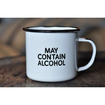 May Contain Alcohol - Enamel Mug - 16-oz - Mellow Monkey