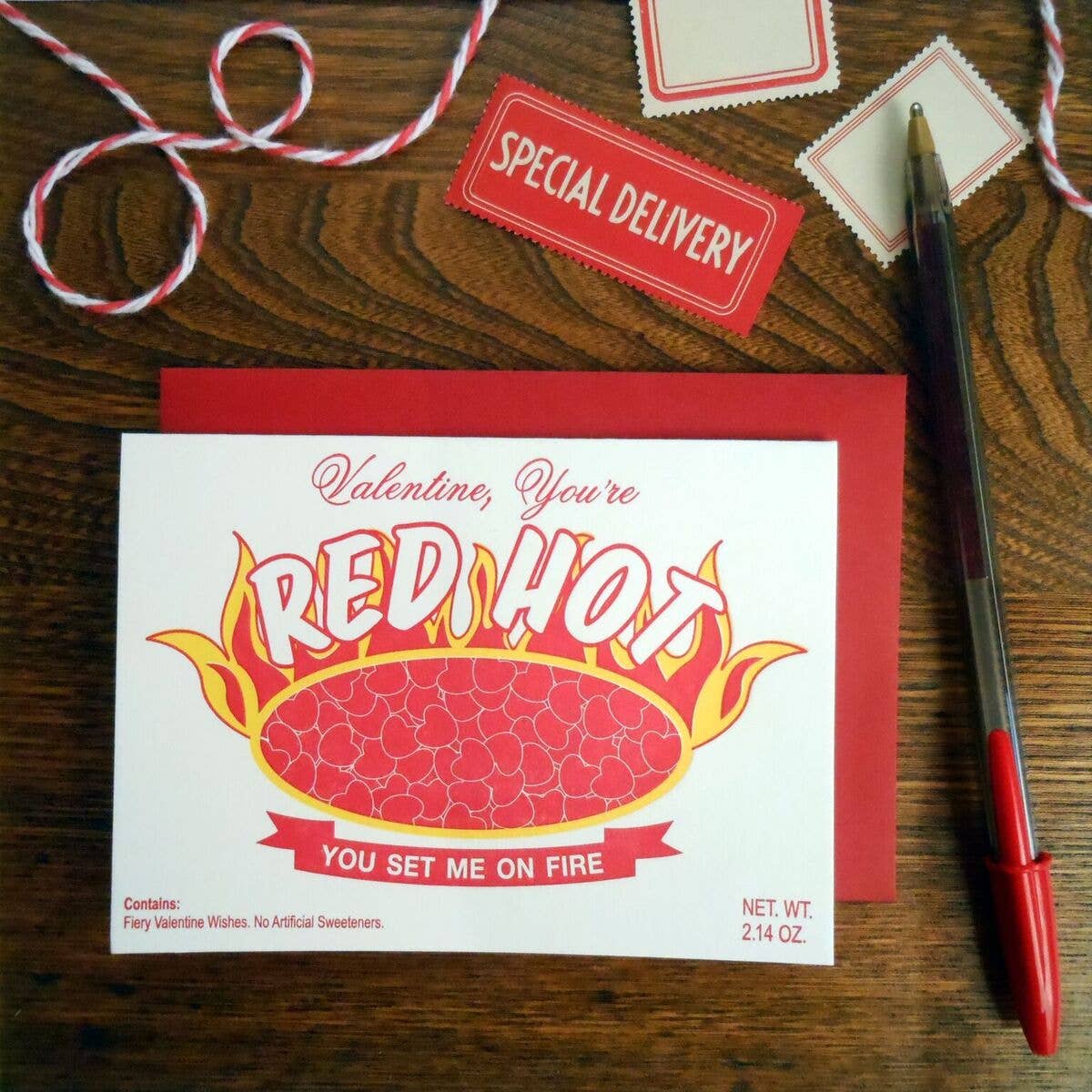 Red Hots Valentine's Day Greeting Card - Mellow Monkey