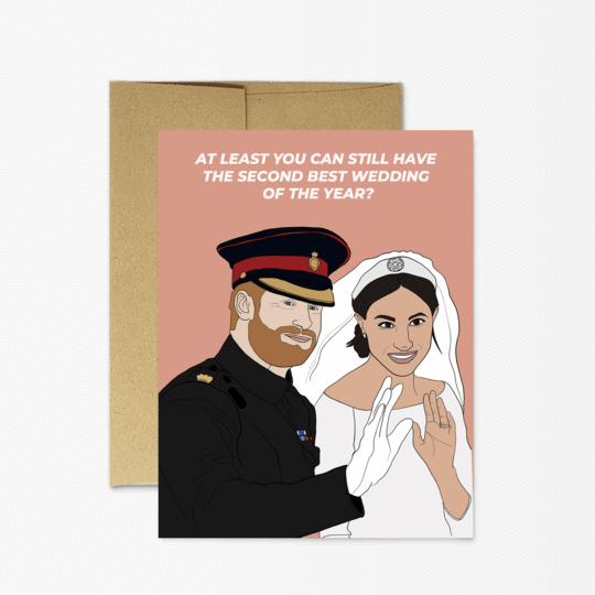 Party Mountain Paper co. - Harry And Meghan Wedding Card - Mellow Monkey