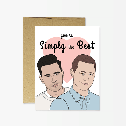 "Simply the Best" Greeting Card - Mellow Monkey