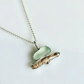 Stacked Sea Glass and Pearl Sterling Silver Necklace - Aqua Blue - 16-in - Mellow Monkey