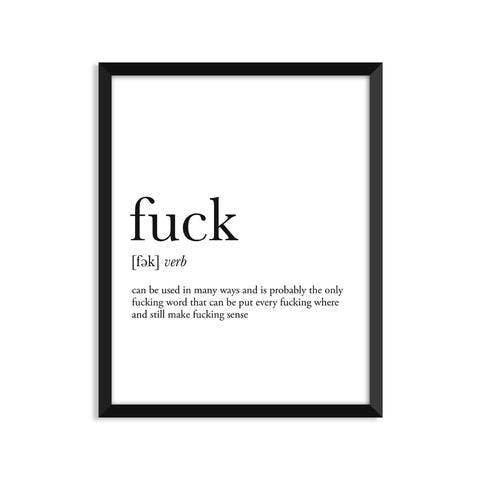Footnotes - Fuck Definition - Greeting Card - Mellow Monkey