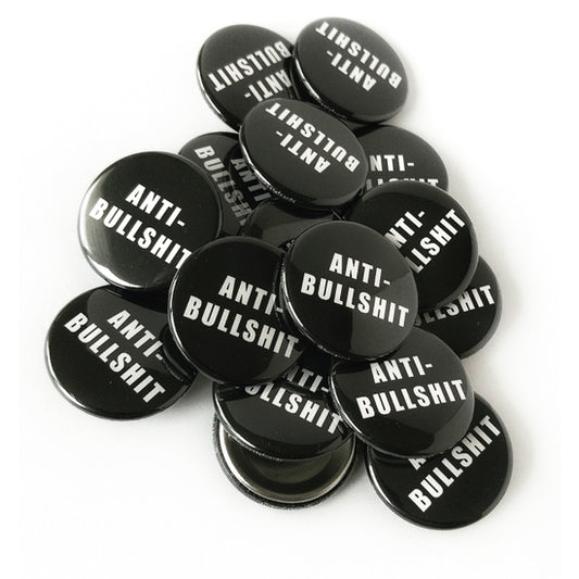 Anti-Bullshit - Pin Back Button - 1-1/2-in - Mellow Monkey