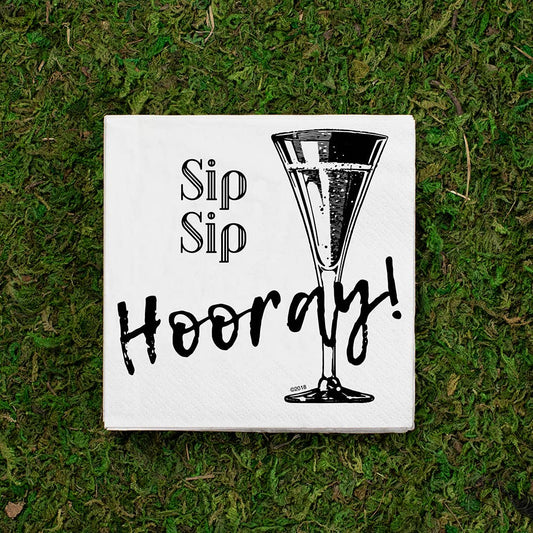 Sip Sip Hooray - Cocktail Napkins - Set of 20 - Mellow Monkey