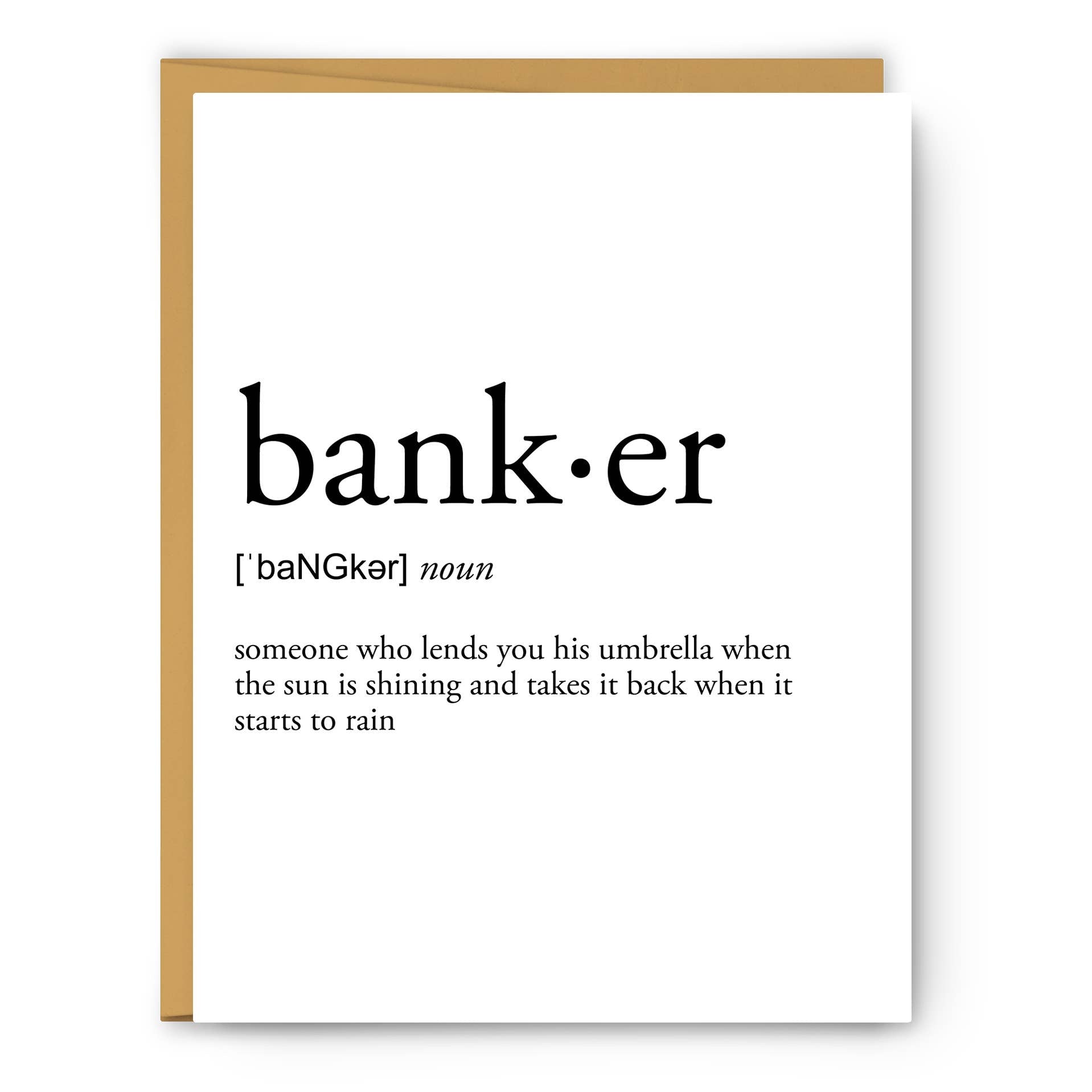 Footnotes - Banker Definition - Greeting Card - Mellow Monkey