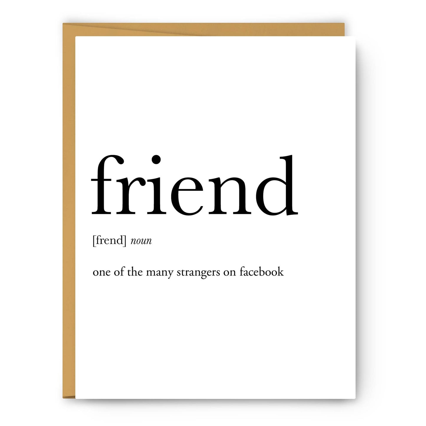 Footnotes - Friend Definition - Greeting Card - Mellow Monkey