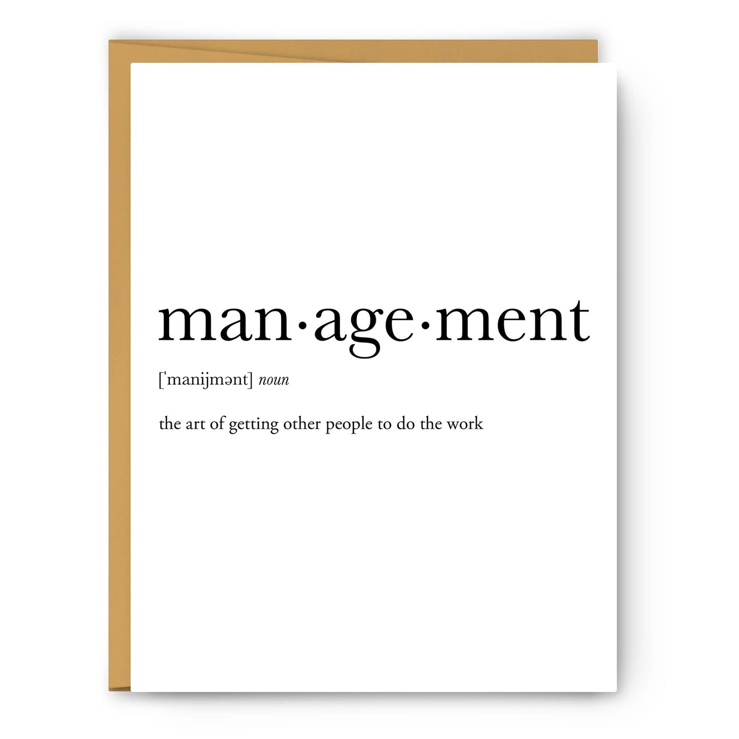 Footnotes - Management Definition - Greeting Card - Mellow Monkey