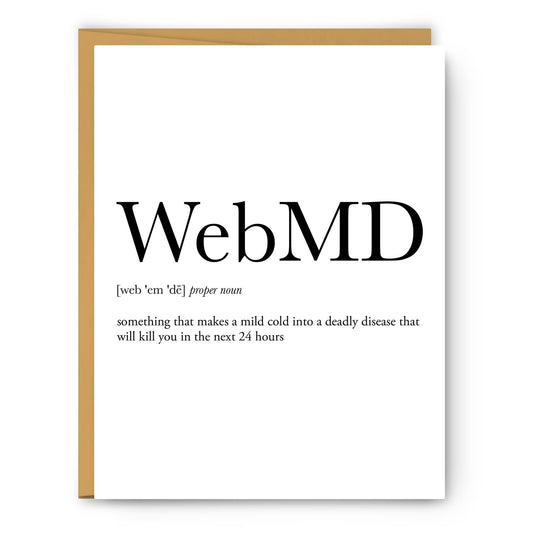 Footnotes - WebMD Definition - Greeting Card - Mellow Monkey