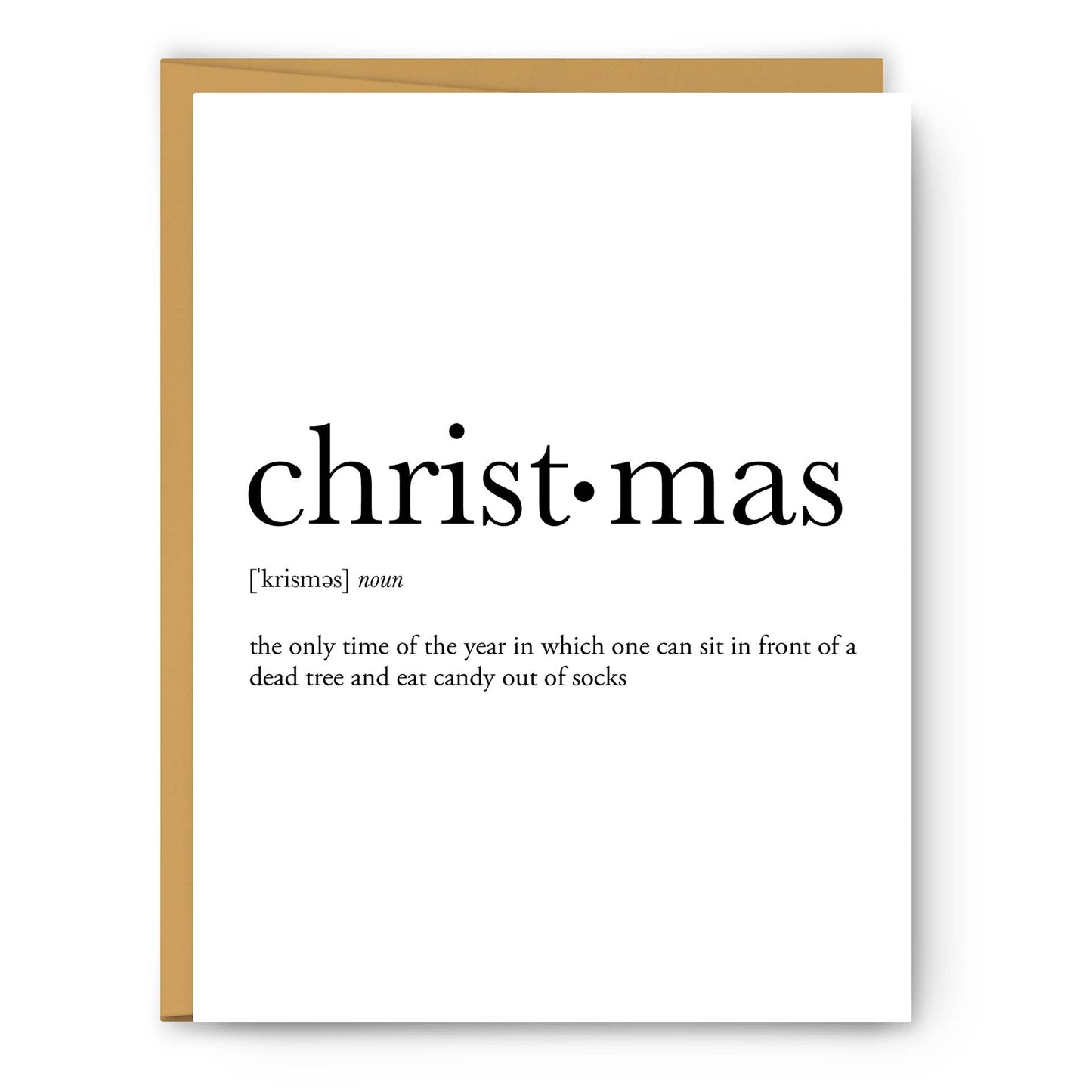 Footnotes - Christmas Definition - Greeting Card - Mellow Monkey