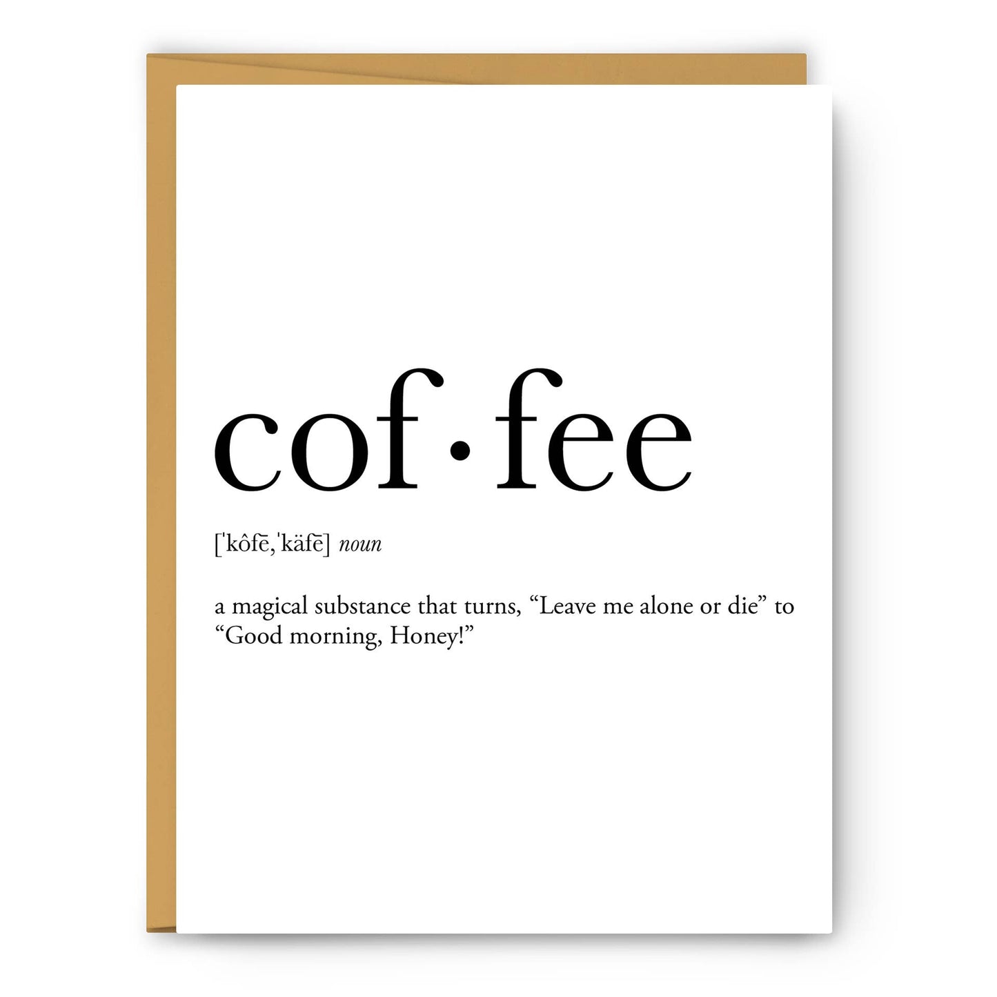 Footnotes - Coffee Definition (magical) - Greeting Card - Mellow Monkey